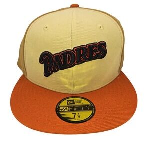 New Era 59FIFTY SDP adres Hat Cooperstown Collection Tan Orange Fitted 7 1/8